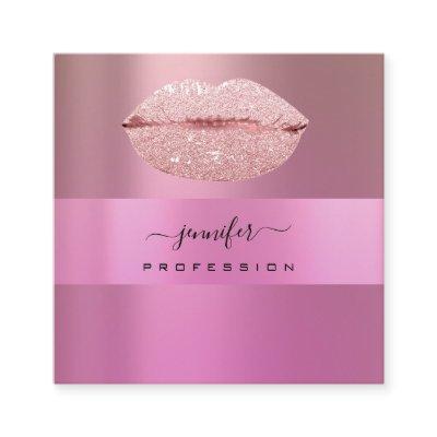 Logo lIps Rose Pink Professional Makeup Artist Square