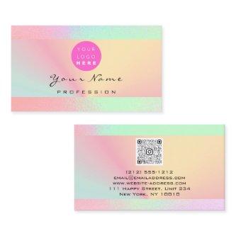 Logo Makeup Artist Hair Nails Shop QR Code Pink