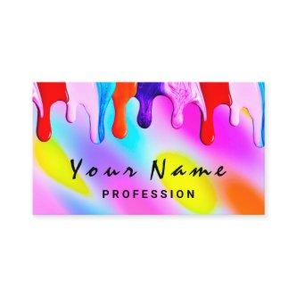 Logo Makeup Artist Nails Holograph Drips