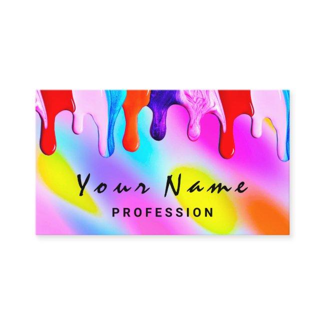 Logo Makeup Artist Nails Holograph Drips