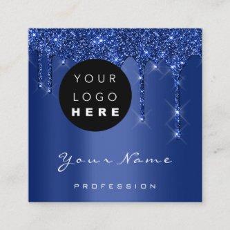 Logo Makeup Event Planner Glitter Navy Drips Square