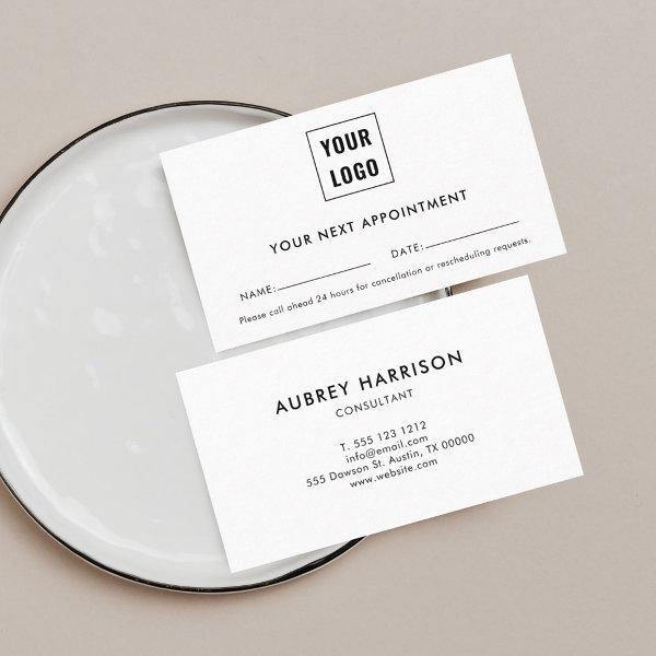 Logo Modern Professional Appointment Card