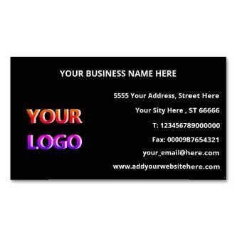 Logo Name Text Contact Info  Magnet