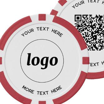 Logo QR code and Text Business Promotional Poker Chips