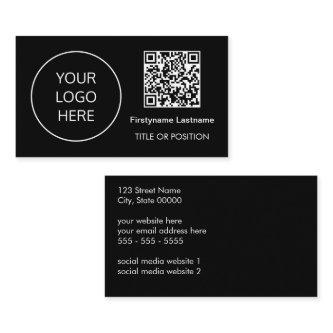 Logo QR Code Modern Black