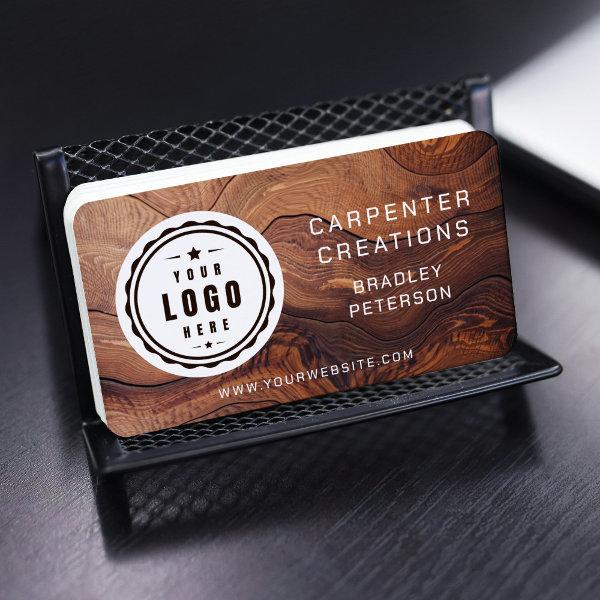Logo QR Code Modern Wooden Carpentry Construction