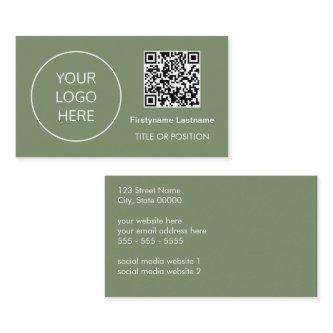 Logo QR Code Sage Green