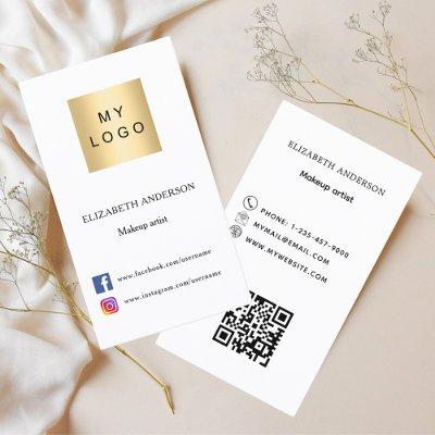 Logo Qr code social media brand color premium