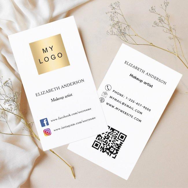 Logo Qr code social media brand color premium