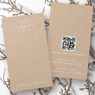 Logo QR Kraft paper earring display card