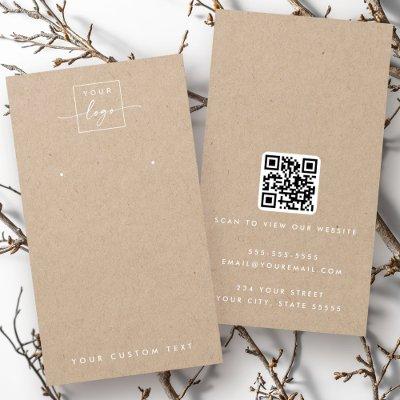 Logo QR Kraft paper earring display card