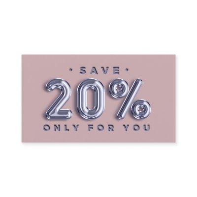 Logo QRCODE 20%OFF Discount Insert Blue Rose