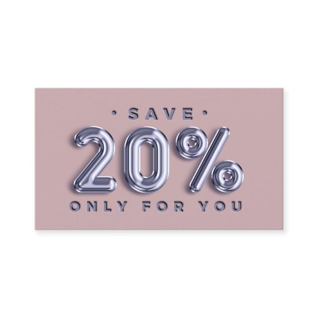 Logo QRCODE 20%OFF Discount Insert Blue Rose