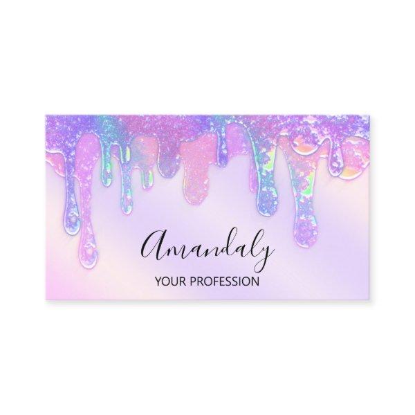 Logo Soap Holograph Drip Cosmetics Nails Purple