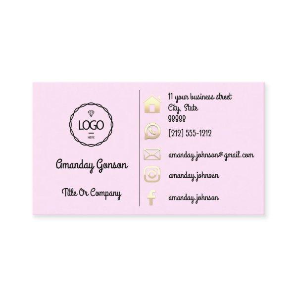 Logo Social Media Gold QR Code Custom Pink