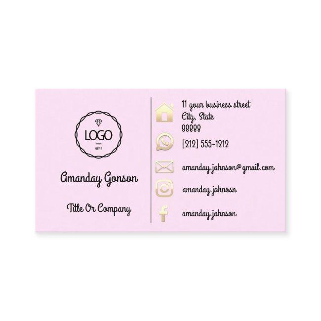 Logo Social Media Gold QR Code Custom Pink