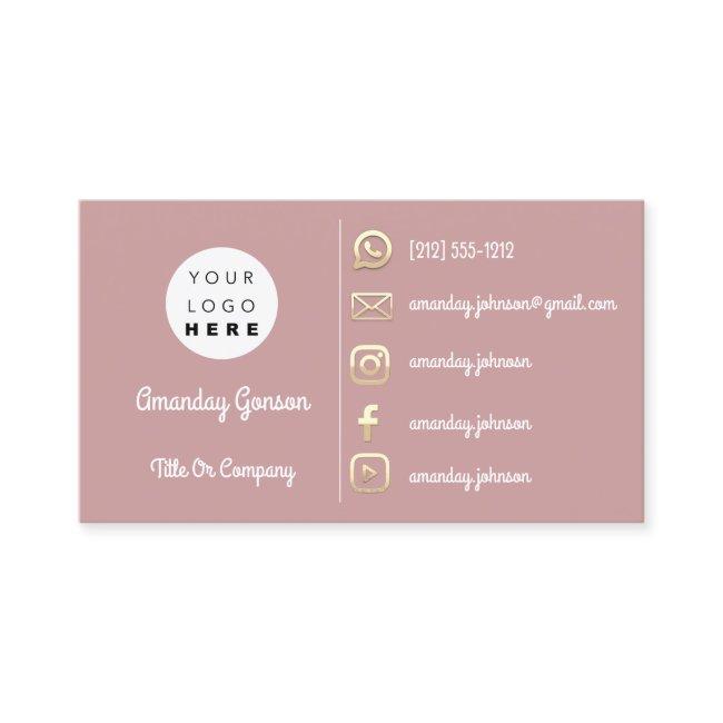 Logo Social Media Gold QR Code Gold Blush