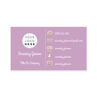 Logo Social Media Gold QR Code Gold Lavender