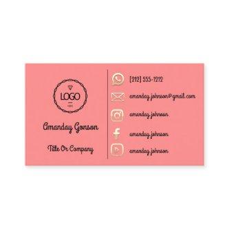 Logo Social Media Gold QR Code Gold Peach
