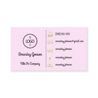 Logo Social Media Gold QR Code Gold Pink