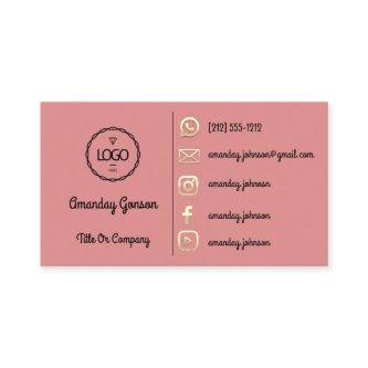Logo Social Media Gold QR Code Gold Rose