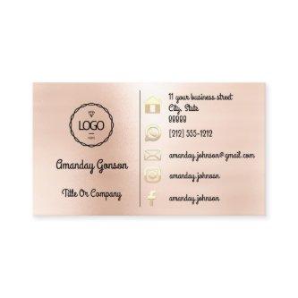 Logo Social Media Gold QR Code Rose Gold