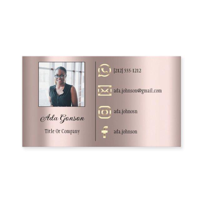 Logo Social Media QR Code Photo Custom Rose Frame
