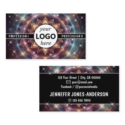 Logo Template Chakra Flower of Life Galaxy Sparkle