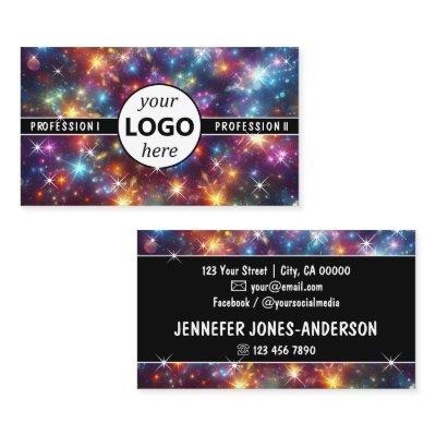 Logo Template Galaxy Stars Magic Energetic Sparkle
