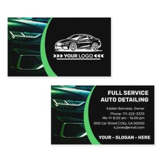 Logo Template Green Car Service Auto Detailing