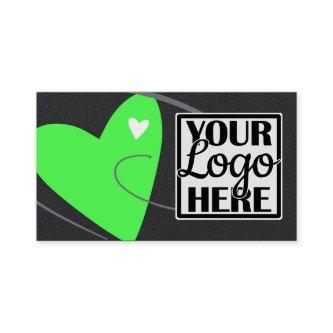 Logo Template Neon Green Love Heart for Crafters