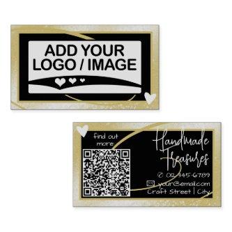 Logo Template Stylish Cool Gold Frame Cute Heart