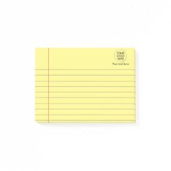 Logo Text Business Lined School Notebook Paper Post-it Notes