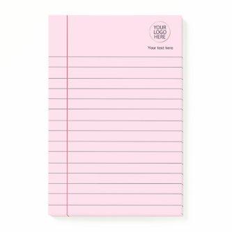 Logo Text Business Lined School Notebook Paper  Post-it Notes