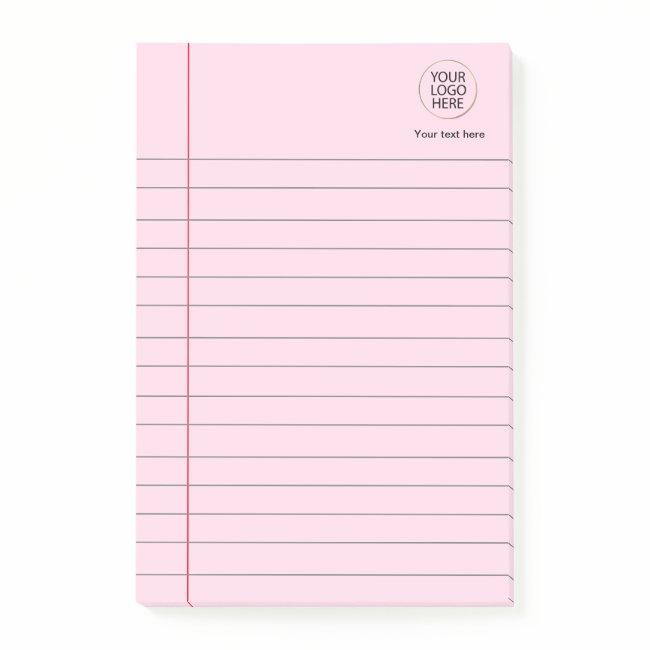 Logo Text Business Lined School Notebook Paper Post-it Notes