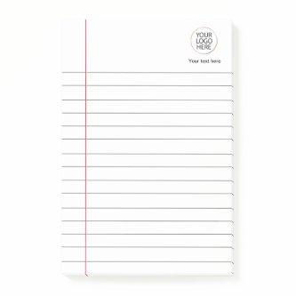 Logo Text Business Lined School Notebook Paper  Post-it Notes
