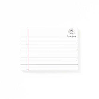 Logo Text Business Lined School Notebook Paper Post-it Notes