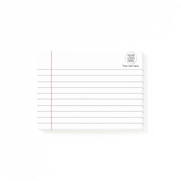 Logo Text Business Lined School Notebook Paper Post-it Notes