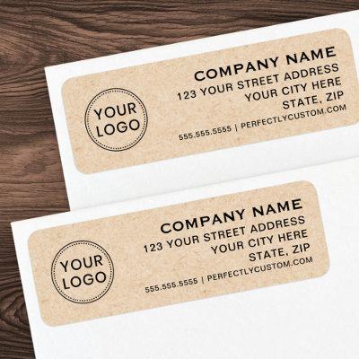 Logo website phone Kraft business return address Label