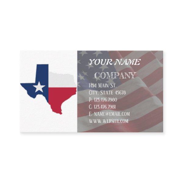 Lone Star Texas Flag and Map