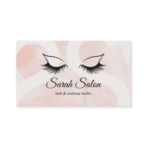 Long Beautiful Lashes Dusty Pink Black Script