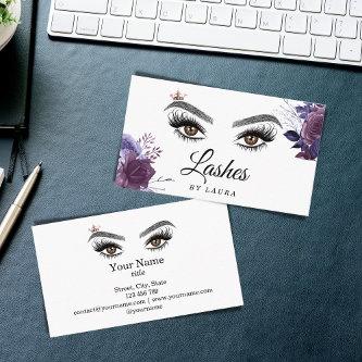 Long Beautiful Lashes Eyes  Brows Vintage floral