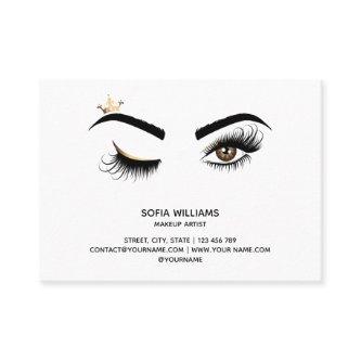 Long Beautiful Lashes Wink Eye Crown Aftercare Referral Card