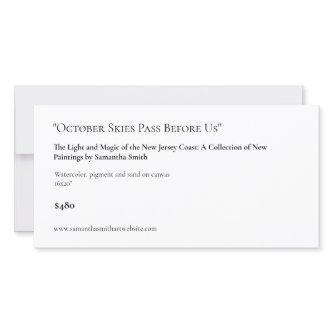 Long Customizable Art Show Display Cards Labels