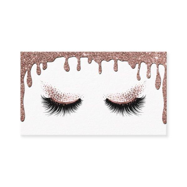 Long Lash Extension Makeup Artist Dripping Gold