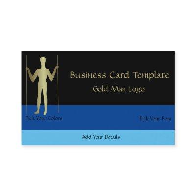 Long Man - Simple Gold Man Logo