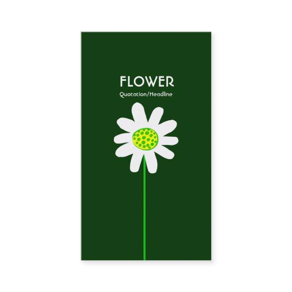 Long Stem Flower - Dk Green