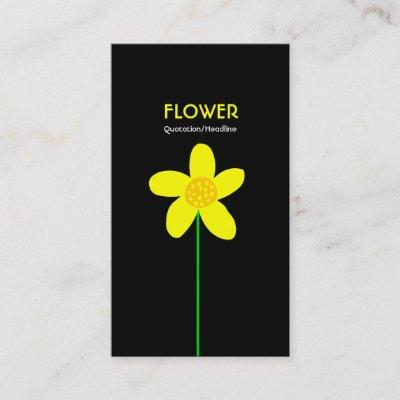 Long Stem Flower II - Black