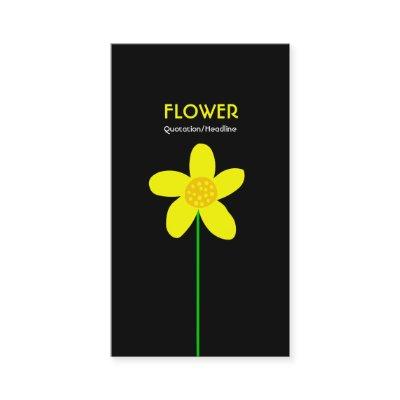 Long Stem Flower II - Black