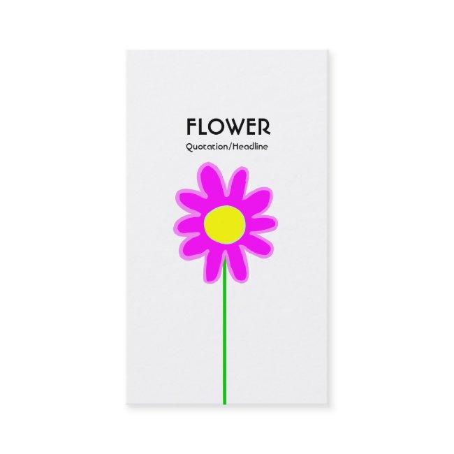 Long Stem Flower III - White